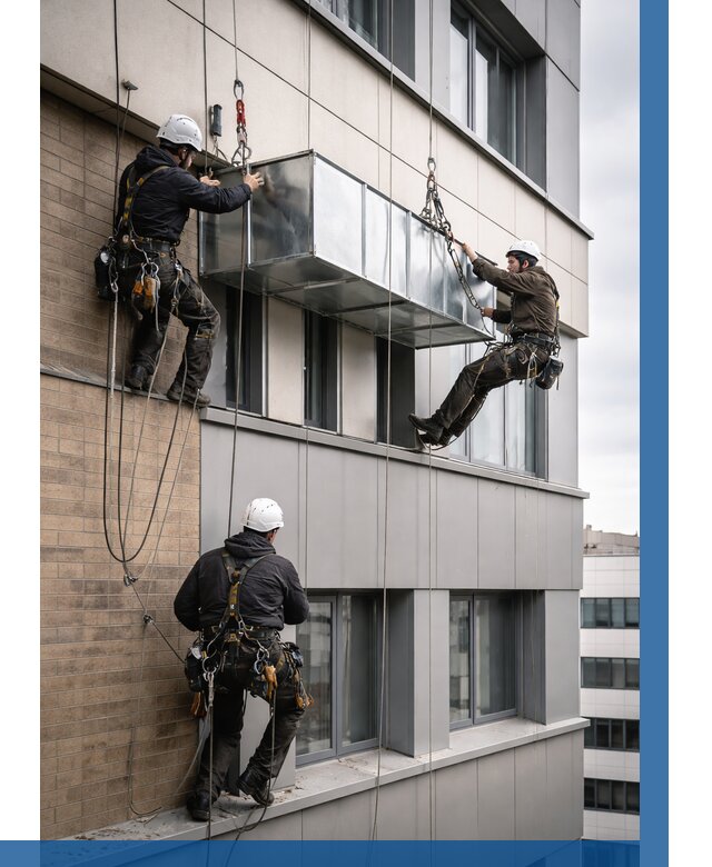 Монтаж воздуховодов на фасаде в Губкине от 1524 р. | ВЫСОТНИК-Гбк