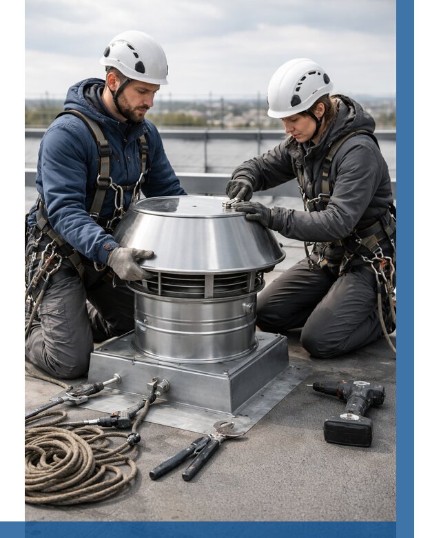 Установка дефлекторов на кровле в Губкине от 4571 р. | ВЫСОТНИК-Гбк