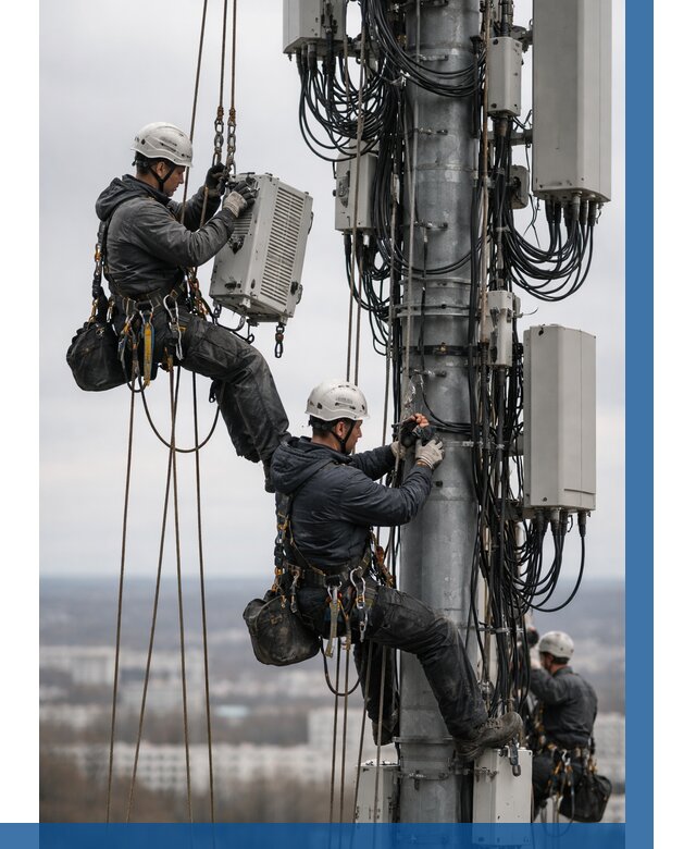 Монтаж оборудования связи на мачте в Губкине от 7619 р. | ВЫСОТНИК-Гбк