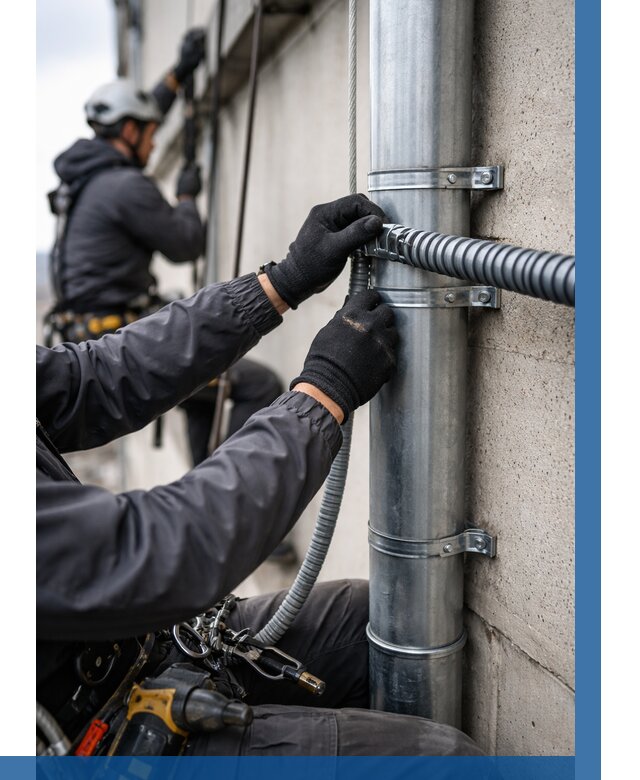 Монтаж гофры для кабеля в Губкине от 305 р. | ВЫСОТНИК-Гбк