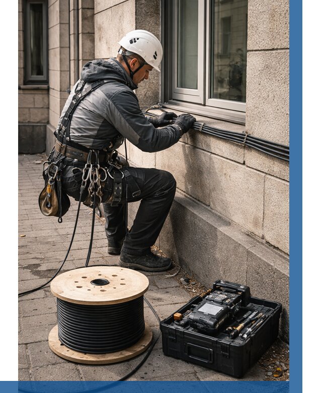 Прокладка оптоволоконного кабеля в Губкине от 813 р. | ВЫСОТНИК-Гбк