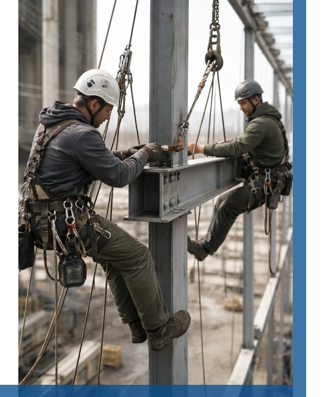 Монтаж металлоконструкций на высоте в Губкине от 3555 р. | ВЫСОТНИК-Гбк