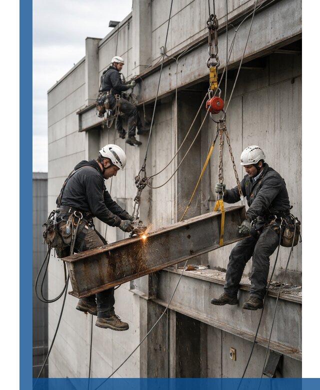 Демонтаж металлоконструкций на высоте в Губкине под ключ