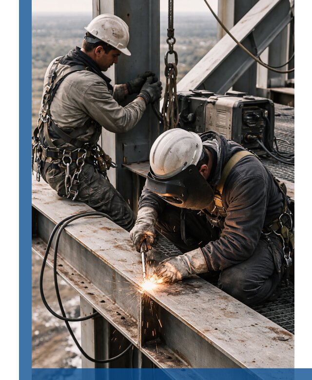 Высотные сварочные работы в Губкине для промышленных объектов