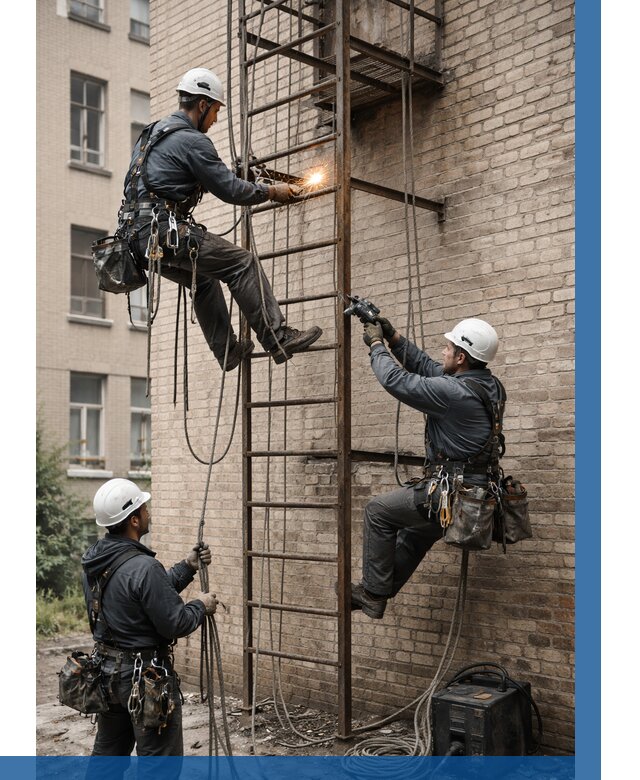 Ремонт пожарной лестницы в Губкине от 7619 р. | ВЫСОТНИК-Гбк