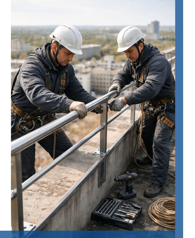 Монтаж перил на высоте в Губкине от 2540 р. | ВЫСОТНИК-Гбк