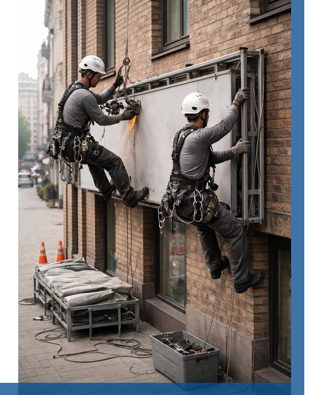 Демонтаж рекламной вывески в Губкине от 6603 р. | ВЫСОТНИК-Гбк