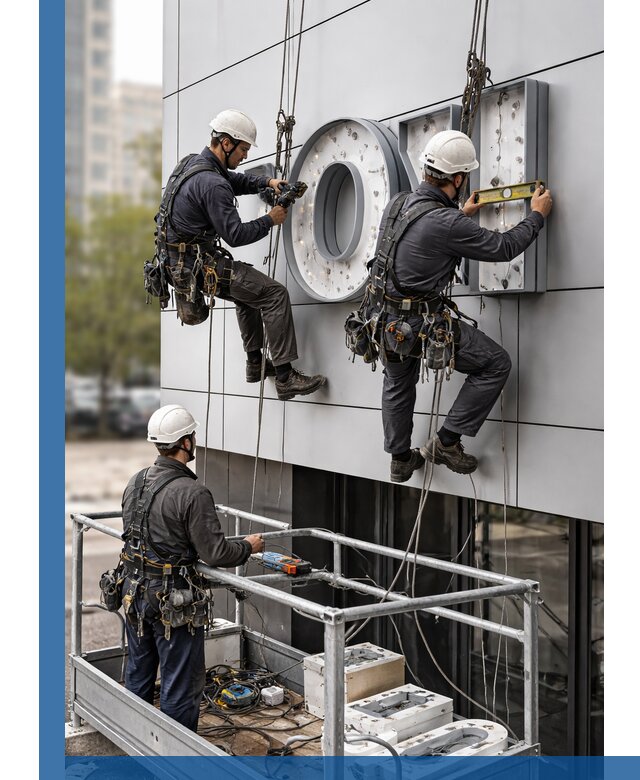 Профессиональный монтаж световых букв в Губкине под ключ