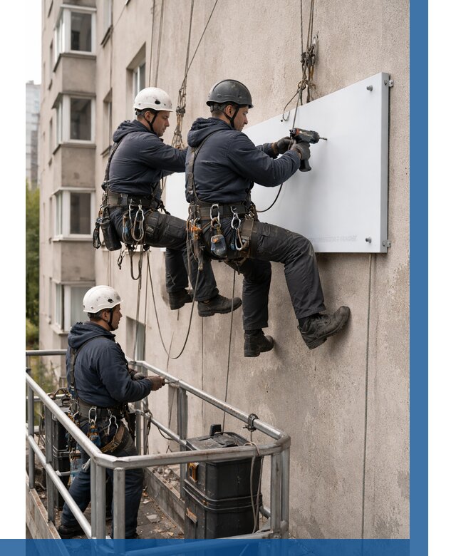 Монтаж табличек и указателей в Губкине от 3555 р. | ВЫСОТНИК-Гбк