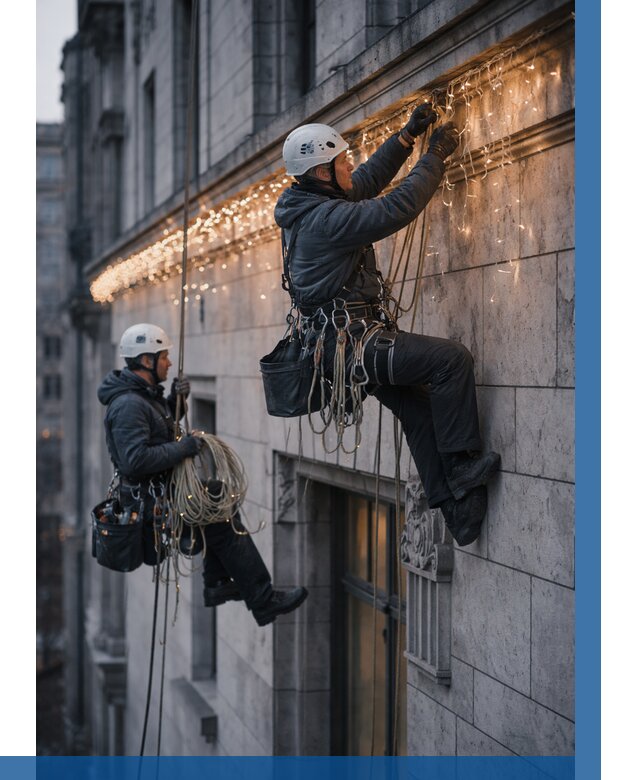 Монтаж новогодней иллюминации в Губкине от 8634 р. | ВЫСОТНИК-Гбк