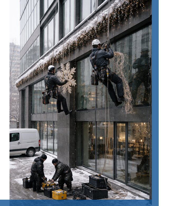 Демонтаж новогоднего оформления в Губкине от 5587 р. | ВЫСОТНИК-Гбк