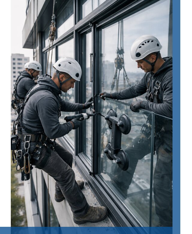 Витражное остекление зданий в Губкине от 3555 р. | ВЫСОТНИК-Гбк