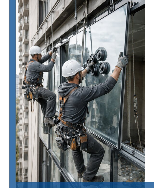 Витражное остекление фасадов и лоджий в Губкине под ключ