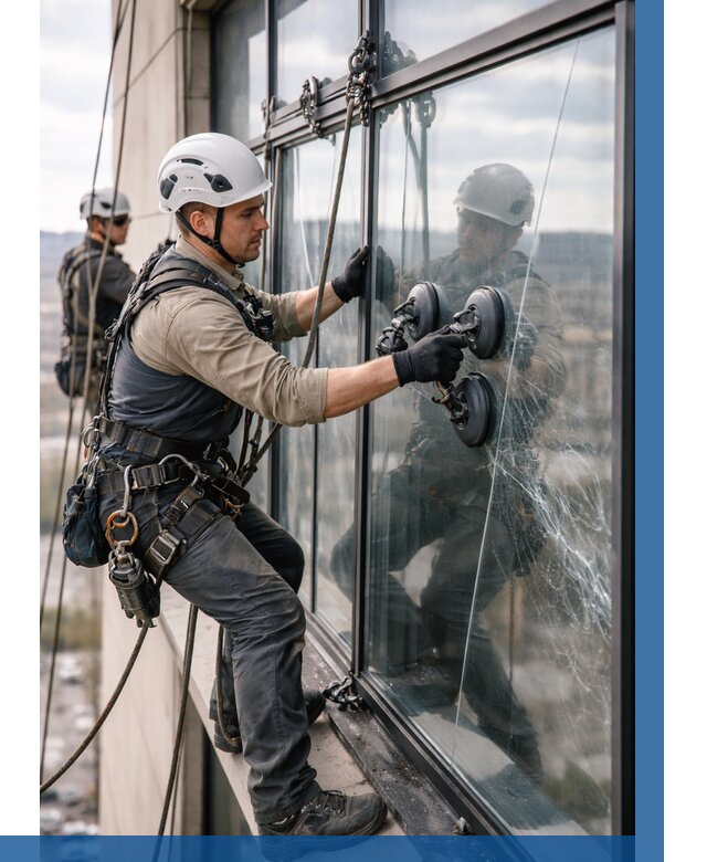 Замена стекла в витраже в Губкине под ключ от 8634 р. | ВЫСОТНИК-Гбк