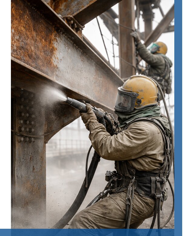 Пескоструйная очистка металлоконструкций в Губкине по 609 р.  ВЫСОТНИК-Гбк