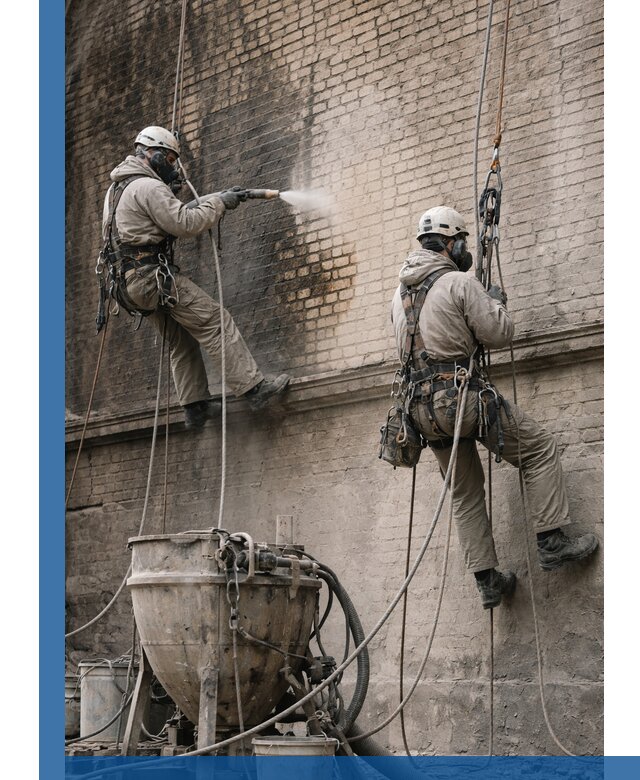 Пескоструйная очистка фасадов в Губкине профессионально