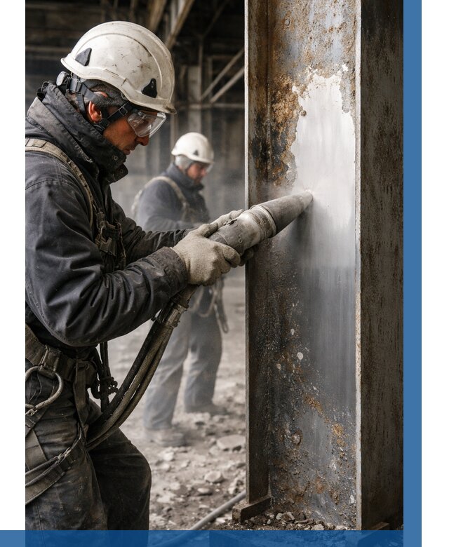 Удаление старой краски с металла в Губкине от 457 р. | ВЫСОТНИК-Гбк