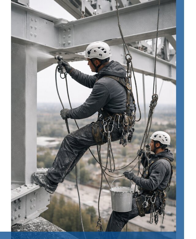 Покраска металлоконструкций на высоте в Губкине 356 р |ВЫСОТНИК-Гбк