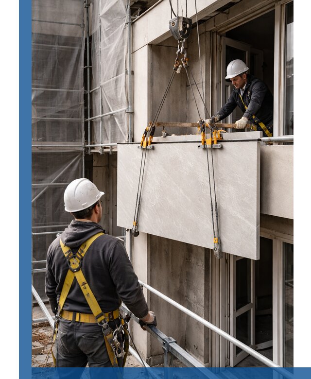 Подъем керамогранита на этаж в Губкине грузчиками и техникой