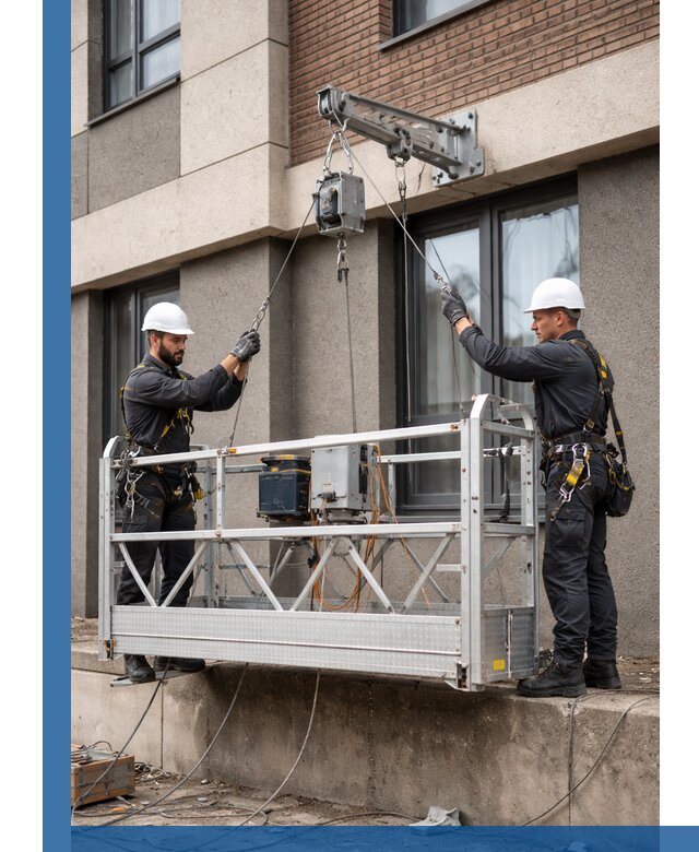 Монтаж и подъем фасадной люльки в Губкине с гарантией безопасности