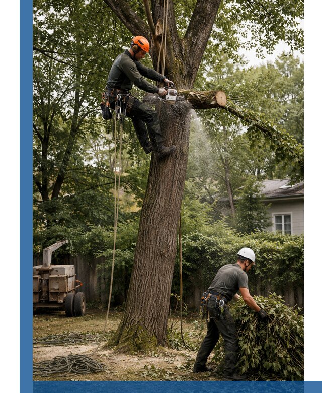 Кронирование деревьев в Губкине, безопасная высотная обрезка