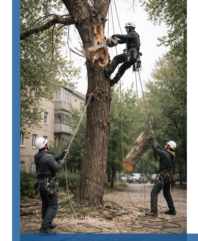 Срочное удаление аварийных деревьев в Губкине с гарантией безопасности