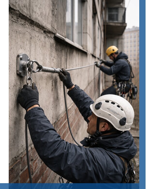 Монтаж анкерных линий в Губкине от 3047 р. | ВЫСОТНИК-Гбк