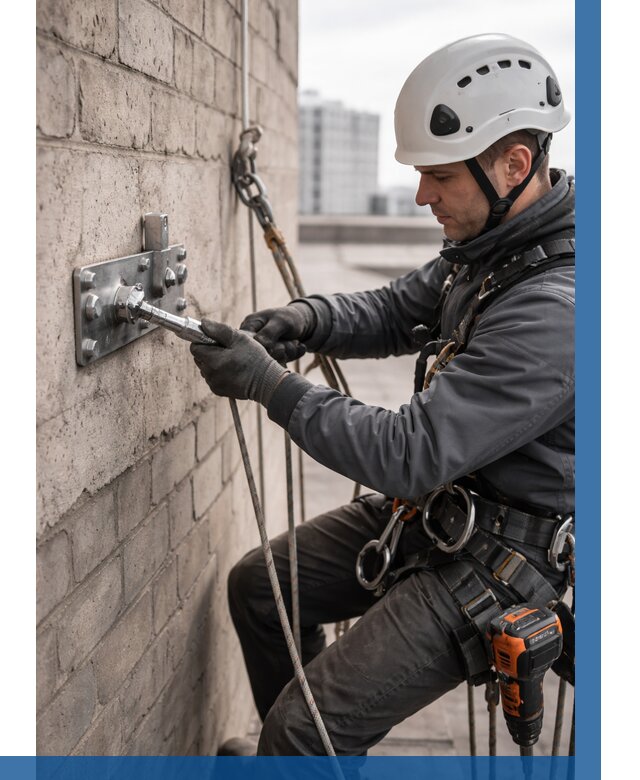 Установка анкерных точек в Губкине от 3555 р. | ВЫСОТНИК-Гбк