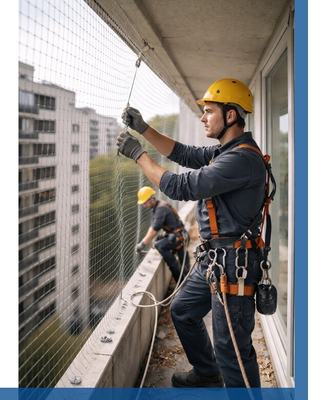 Монтаж сетки от птиц в Губкине от 4571 р. | ВЫСОТНИК-Гбк